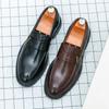 Nappe Frange Formale Pelle Nera Scarpe con Plateau da Lavoro per Uomo Stile Britannico Scarpe Brogue Uomo Scarpe da Cerimonia da Uomo