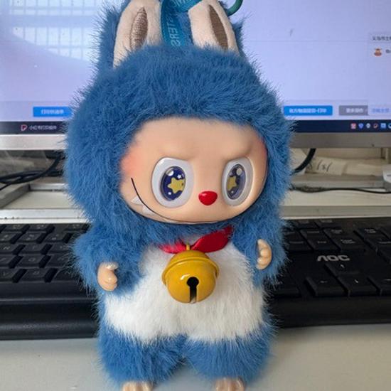 Labubu Μοντέρνο Χριστουγεννιάτικο Βελούδινο Σακίδιο Πλάτης Κρεμαστό Μπρελόκ Στολίδι Δώρο