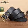 Retro-style Trendy Men's Leather Belt with Pin Buckle, Pure Cowhide, Simple and Versatile, Perfect for Jeans