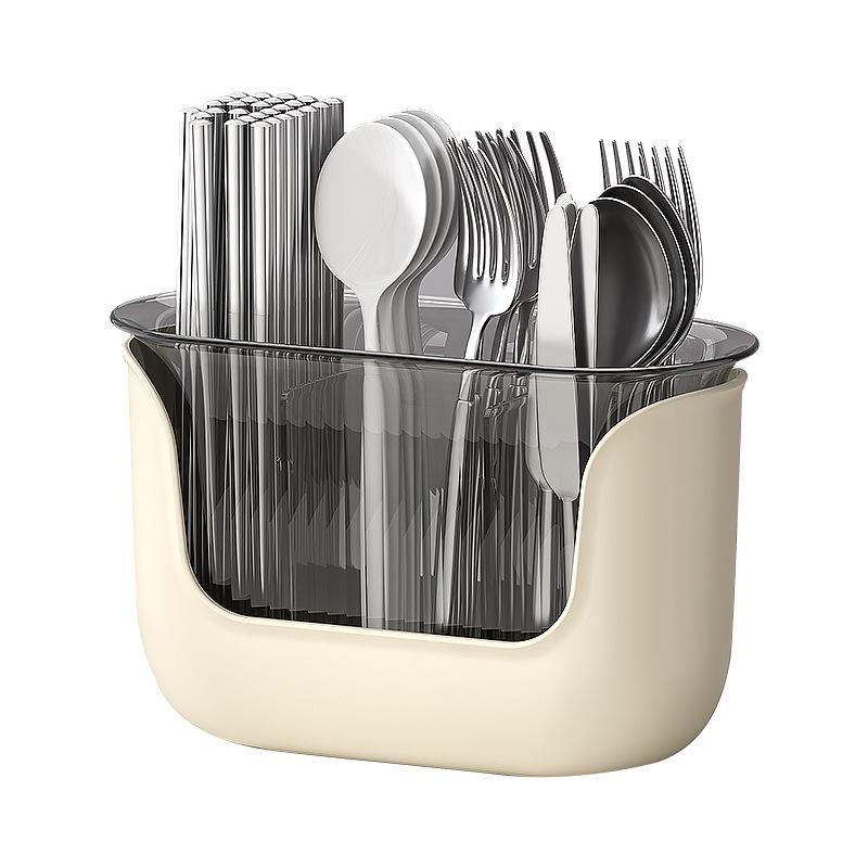 2024 Multifunctional Chopstick Holder: Thickened, Large Capacity with Quick Draining, Divided Storage.