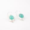 Amazonite Gemstone 925 Solid Silver Jewelry Handmade Earrings 1.6" Gift For Wife EE-163-26