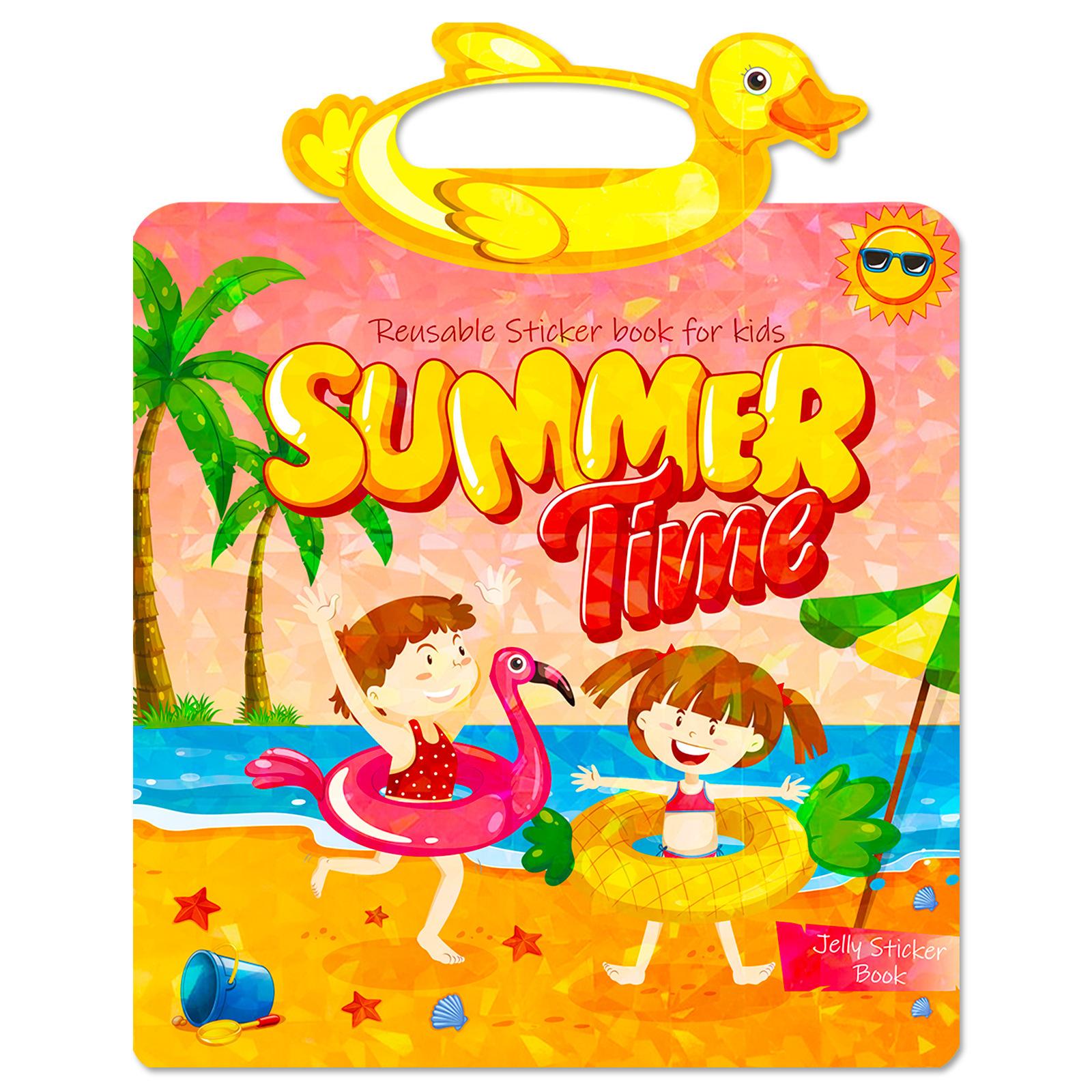 

Portable Sun Beach Independent Diy Creative Quiet Book Laser Cover Jelly Sticker Book