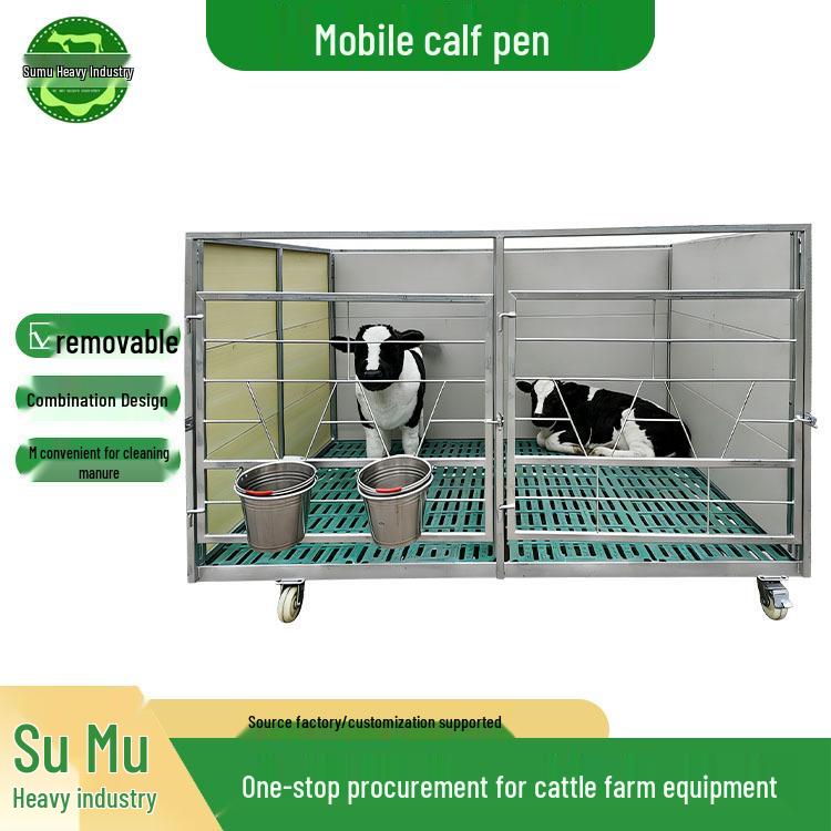 

Modular Calf Pen: Compact, Customizable, and Hot-Dip Galvanized for 0-3 Month Calves Milk Bucket