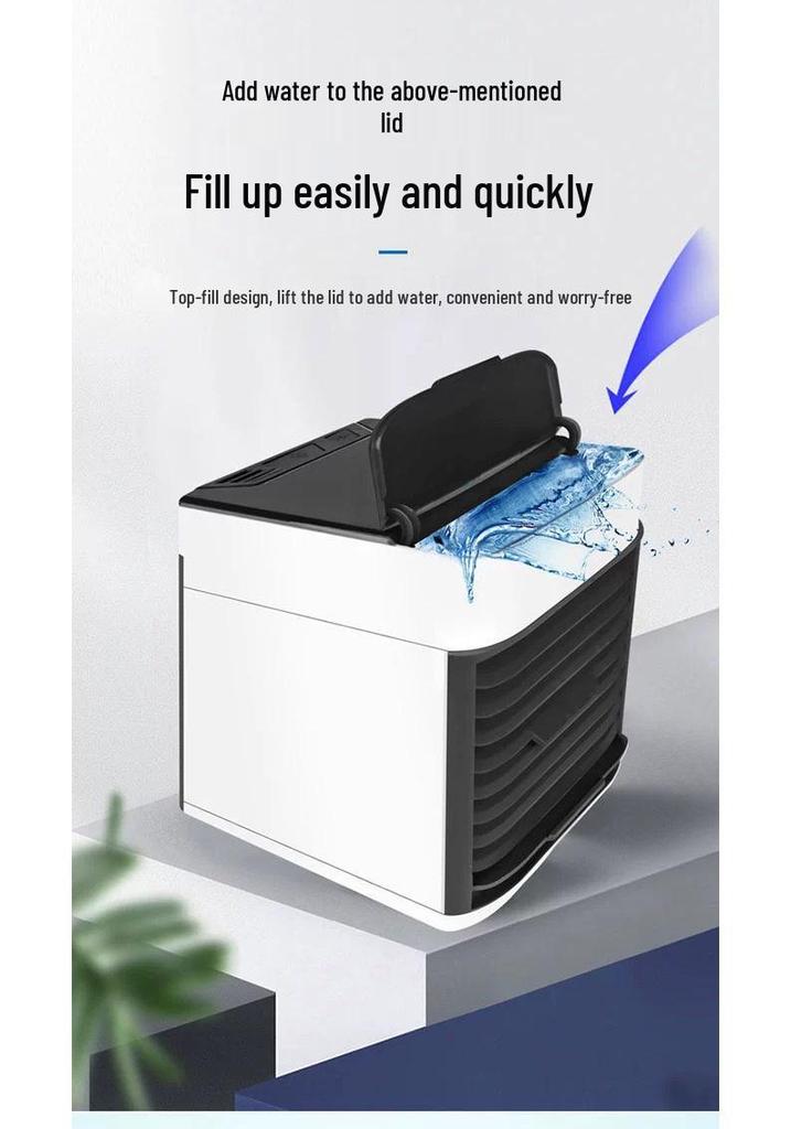 Mini USB Desktop Air Conditioner Fan with Spray Feature
