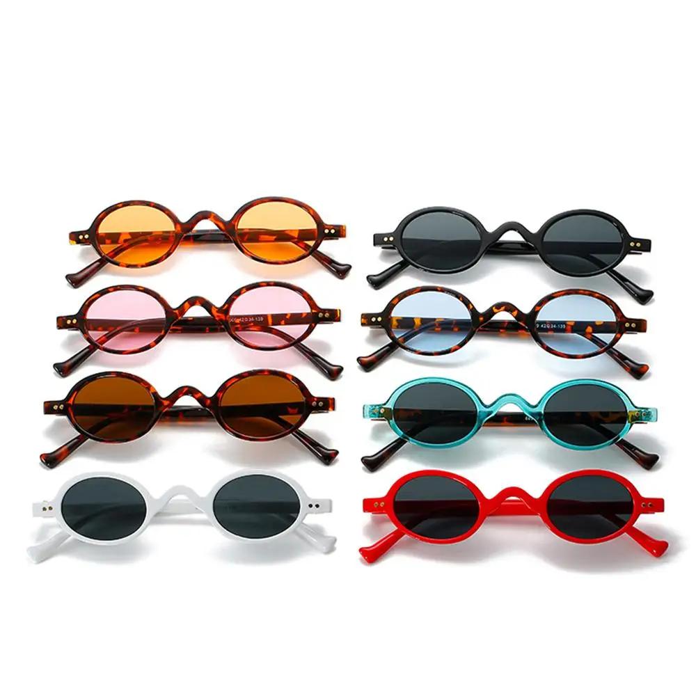 Mode Kleine Runde Sonnenbrille Damen Vintage Punk Sonnenbrille Hip Hop Oval Sonnenbrille Reisebrillen UV400