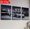 Frameless City Nightscape Canvas Wall Art for Modern Home Decor