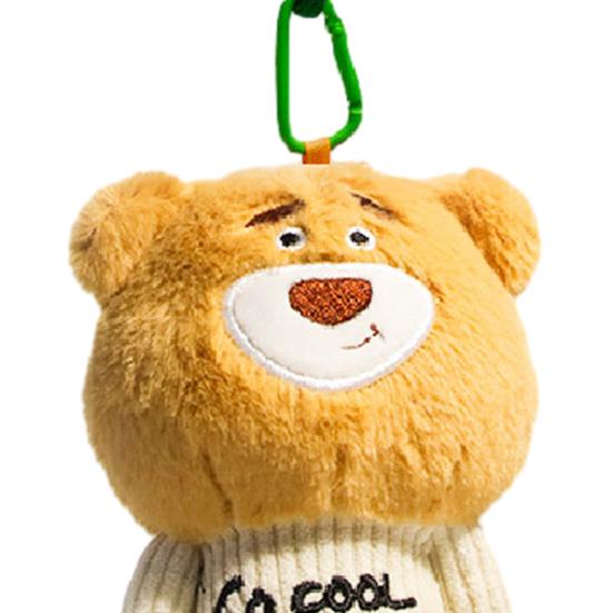 Kawaii Plush Pendant Cute Animal Keychain Soft Fluffy Tsundere Emoticon Bag Charm for Backpack Purse