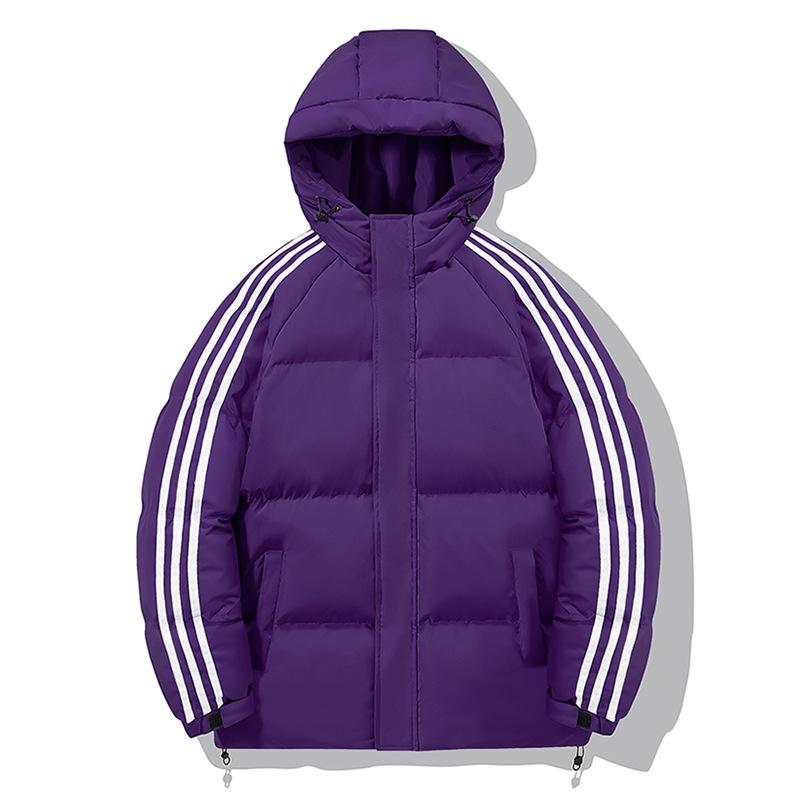 Stilvolle Herren Winter Daunen-Baumwolljacke mit Kapuze - Trendige, Warme, Dicke, Locker geschnittene Outerwear im Hong Kong Stil für Paare.