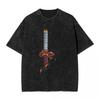 Hot Anime Demon Slayer Rengoku Kyoujurou Graphic Men Cotton Street T-shirts Washed Tee Harajuku Manga