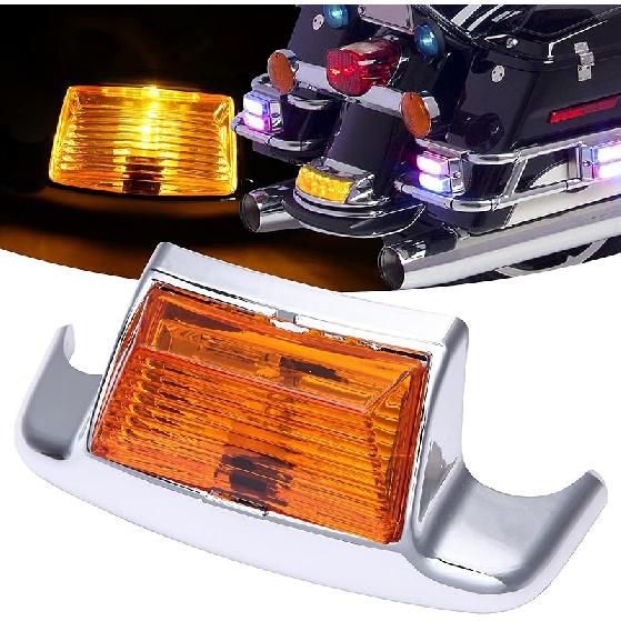 DREAMIZER Smoke Lens Front Fender Tip LED Light Compatible With Electra Glide 1980-2013 Heritage Softail Classic FLSTC 1986-2008