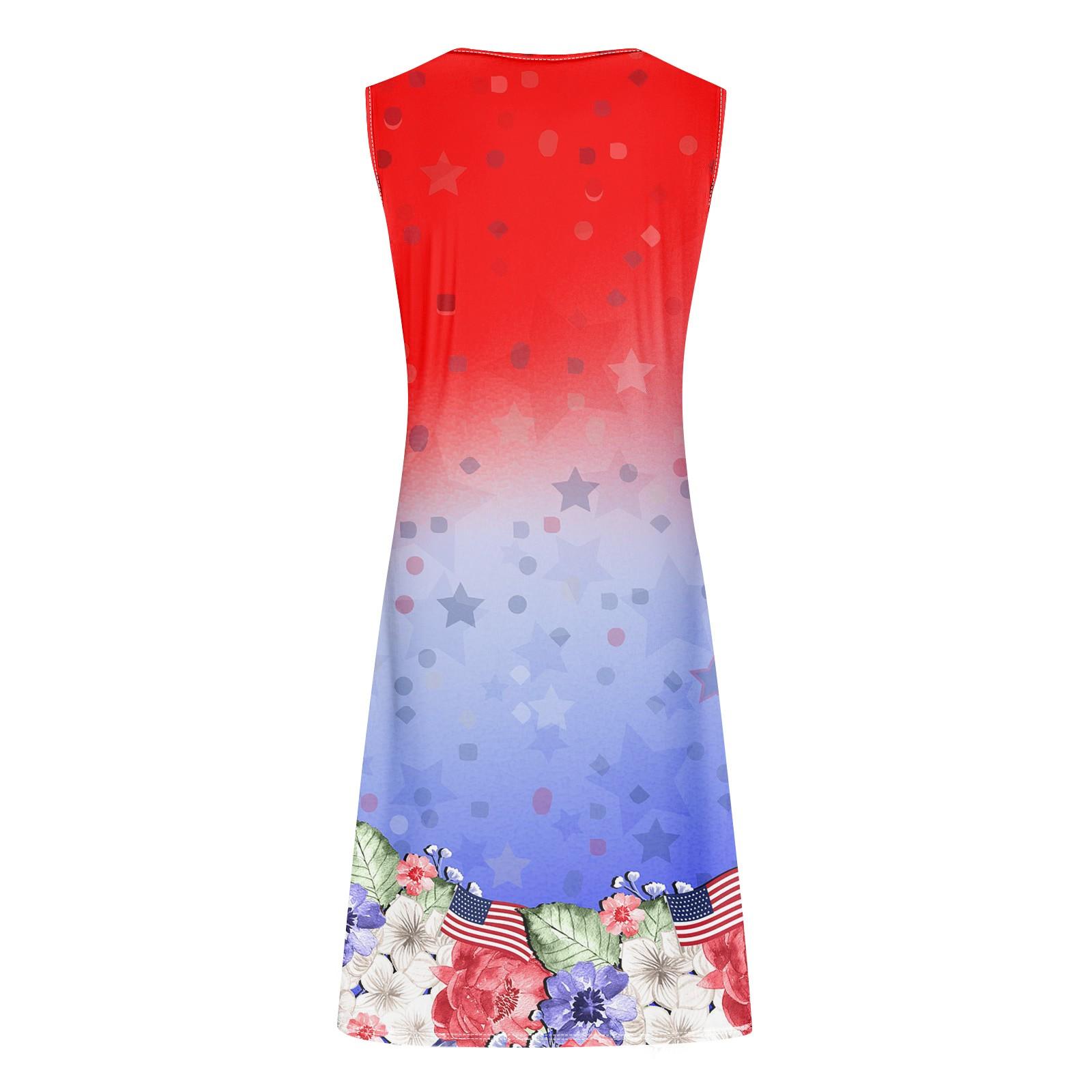 Женские повседневные платья Пуловеры Пляжные платья без рукавов Платья с принтом M — фото 5