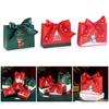 Set of 12 Christmas Holiday Gift Bags Paper Carriers for Christmas Party Favor Festival Christmas Paper Bags With Handle