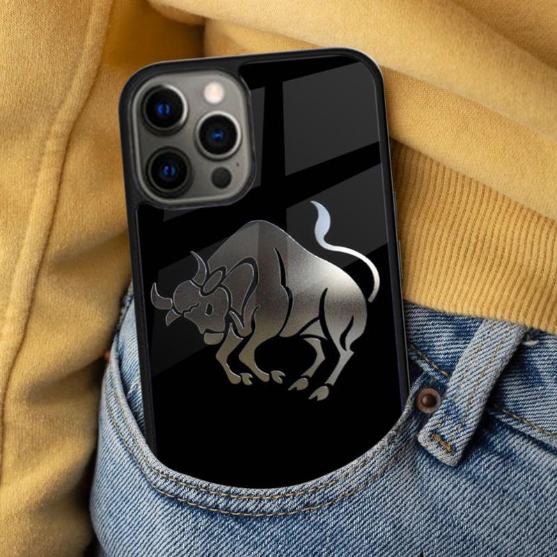 Taurus bull Soft Phone Case for iPhone 17 Air 16e Pro max 15 Pro 13 14 Plus 11 12 MagSafe Magnetic Coque