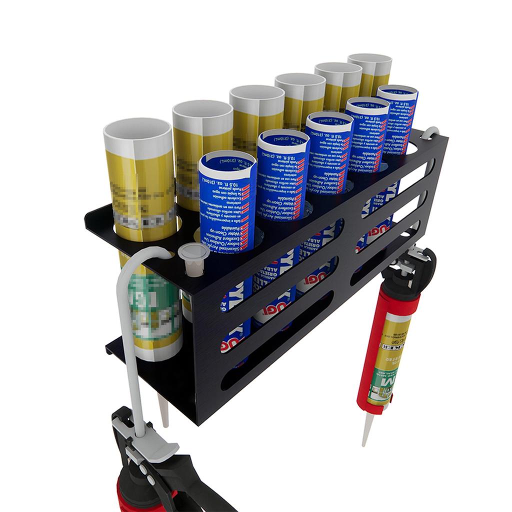 Organizator metalic de perete pentru lubrifianți și etanșanți, pentru sarcini grele - Raft de garaj reglabil pentru depozitare în atelier, camion și industrial