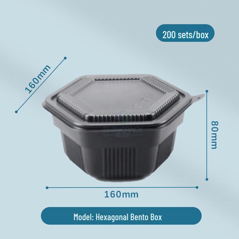 Disposable Hexagonal Takeaway Lunch Boxes with Lids