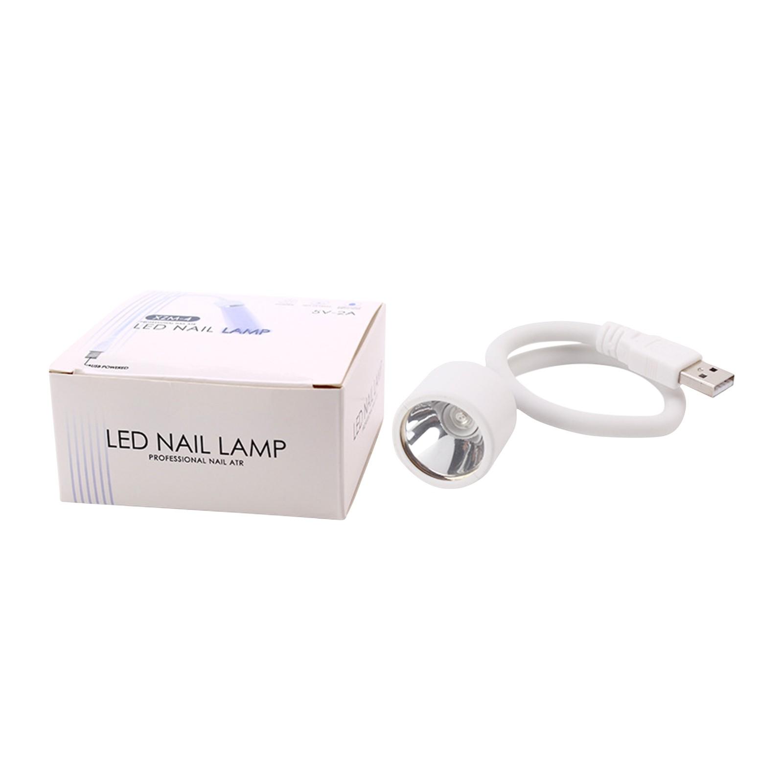 

USB Mini LED Nail Lamp Portable Nail Dryer USB Powered Nail Curing Light for Gel Polish Manicure and Pedicure Nail Art Tools One Size білий