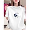Women's High-End Printed Short-Sleeve T-Shirt - Loose Fit, Slimming, Age-Reducing, Fashionable Casual Top