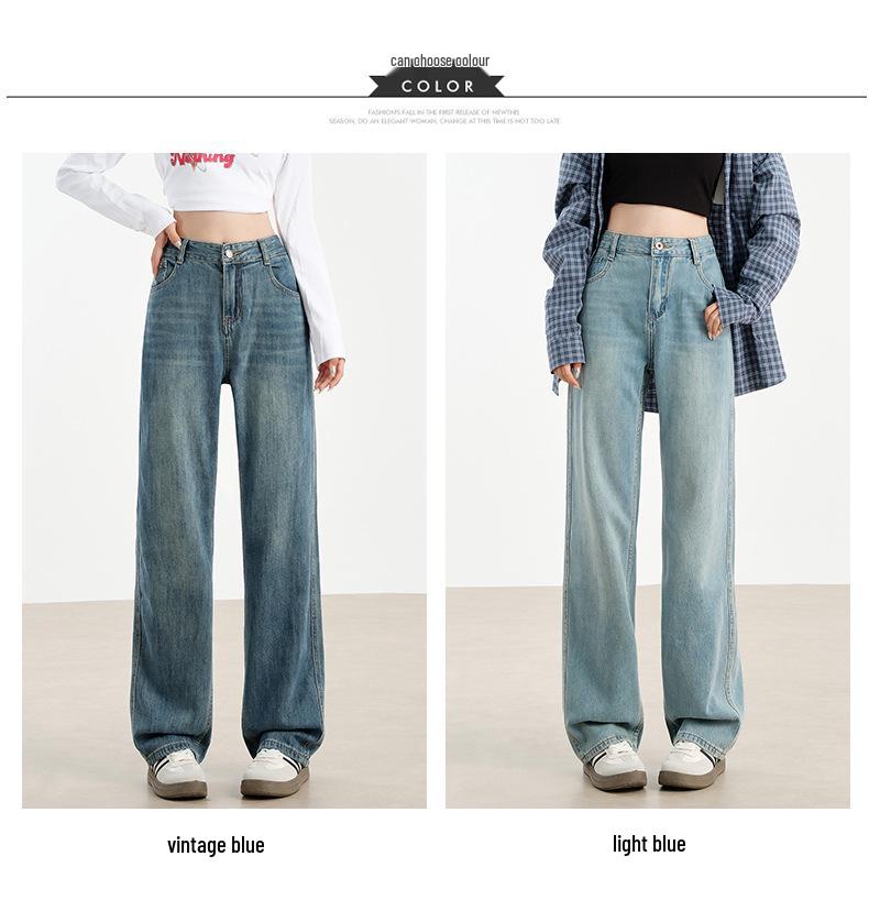 Women's Retro High-Waisted Wide-Leg Jeans