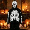 Men's Fashion Casual Halloween Print Hooded Jacket with Pockets for Fall and Winter
