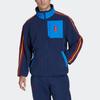 Adidas Spanias lagmerke logo glidelåsfleecejakke med ståkrage for menn yttertøy blå HE8921