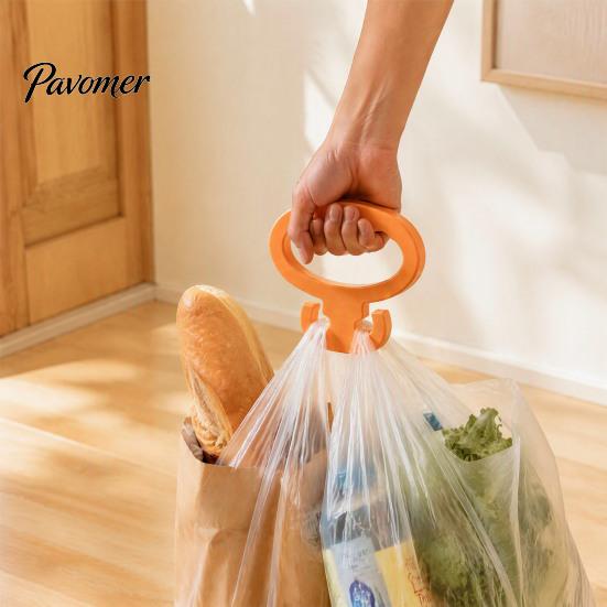 Supermarket Shopping Gadget 3D Printed Grocery Bag Carrier Holder Handle for Plastic Hand Saver Bags Bags, Heavy Duty with Ergonomic Grip And