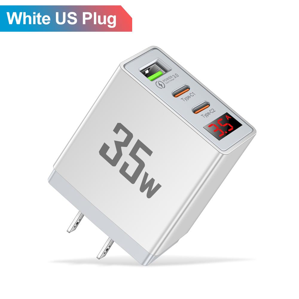 35W Dual PD Port USB Fast Charger Type C Mobile Phone Adapter Quick Charge Wall Charger for IPhone 16 15 14 Xiaomi Samsung Oneplus