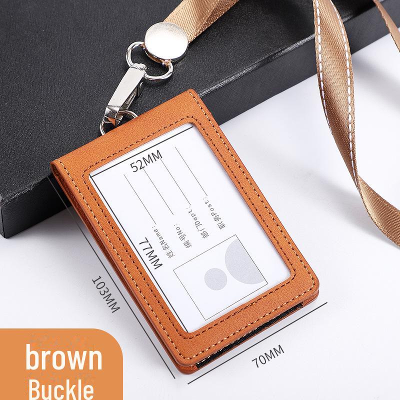 

Складной держатель для карт с двумя отделениями и выдвижным шнурком для удостоверения личности, студенческих или автобусных карт