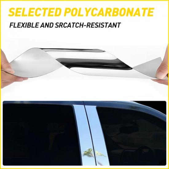 For 2009-2018 Dodge Ram 1500 2500 3500 B-Pillar Post Door Window Trim Cover EXV