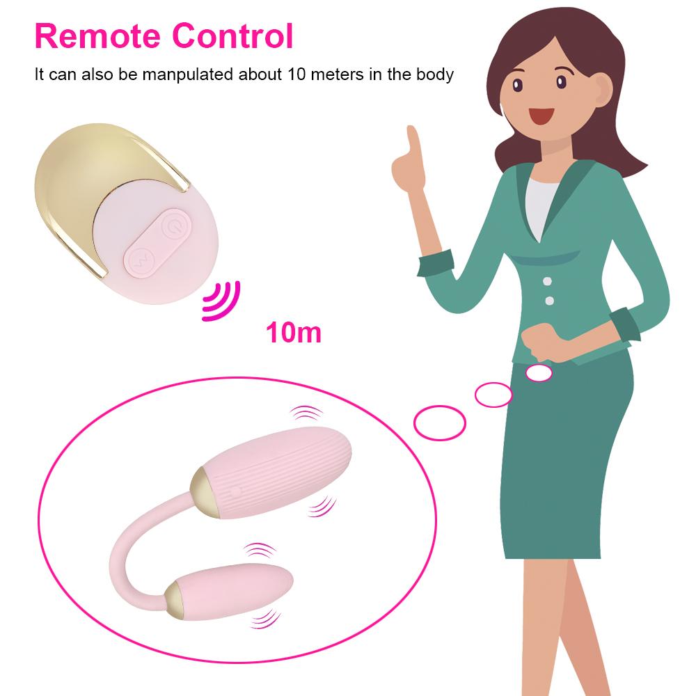 10 Giocattoli Sessuali a Frequenza per Donne Coppie Stimolatore Clitorideo Uova Vibranti a Doppia Testa Dildo Massaggiatore Punto G Telecomando