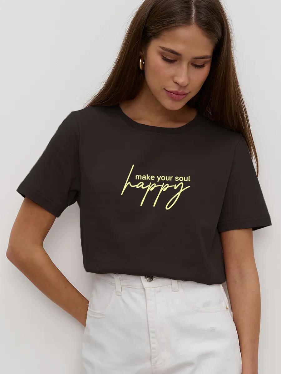 Oversized T-shirt with card print 4XL