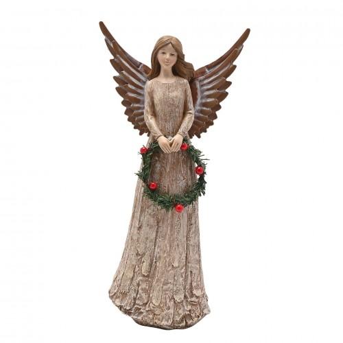 Ängel med Krans Stående Prydnad.