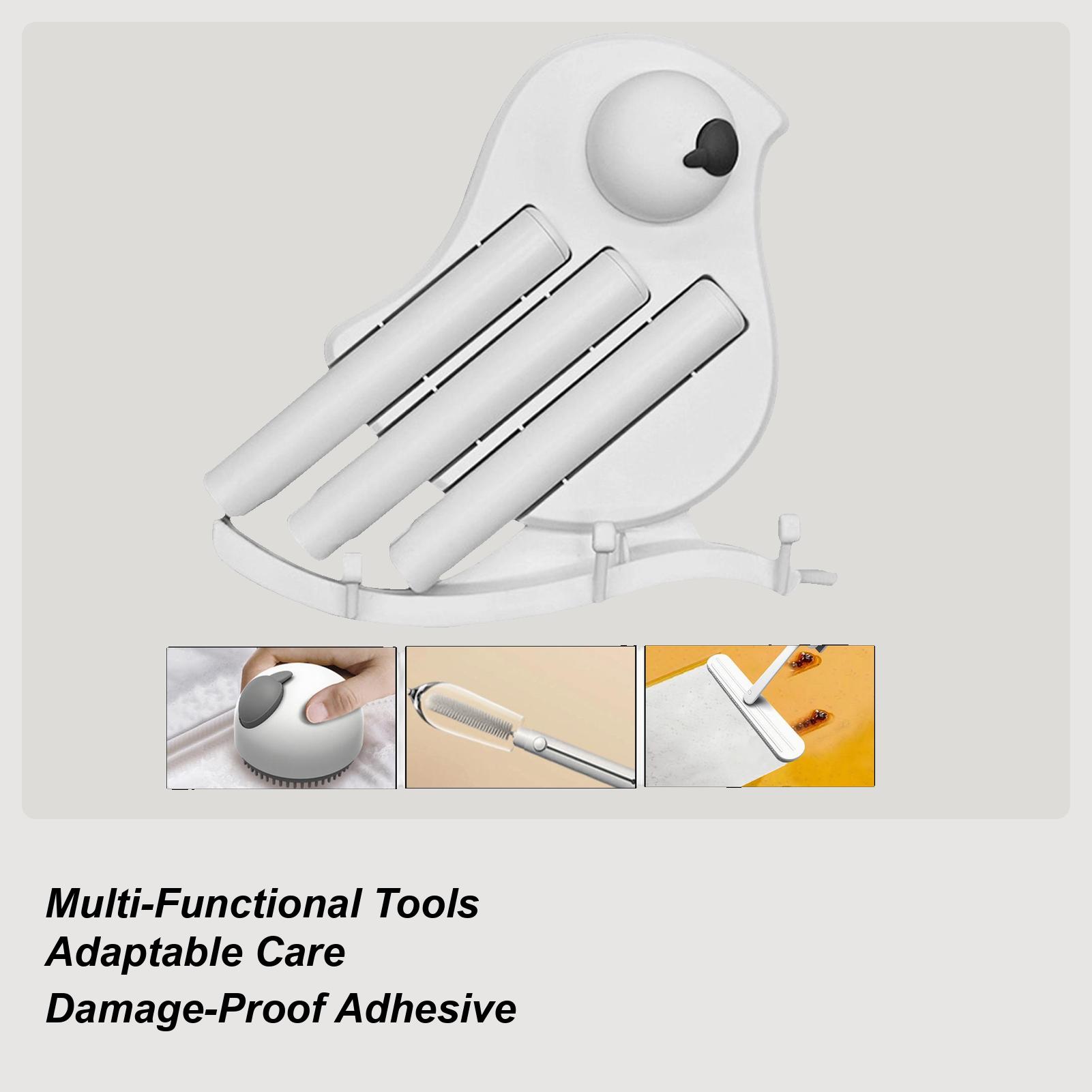 

Щітка-скребок для чищення душової лійки з тримачем у формі пташки. Для вологого та сухого використання. Скребок для пляшки з водою з гачками для отвору телефону, чашки China Mainland