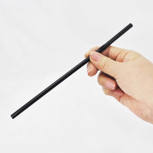 Artnap Flex Straws, Film, Individually Wrapped, 500 Straws, Black, 32150147