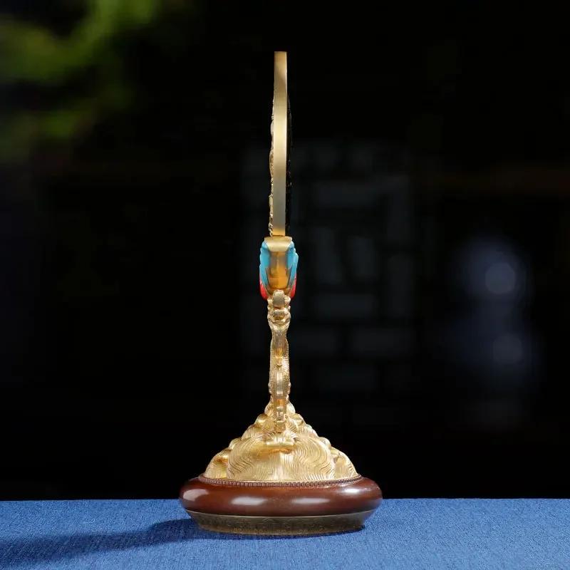 20cm Tibet buddhism Copper Quasi-mentioned Hokyo Cundī mirror statue sculpture Tantra Faqi large size