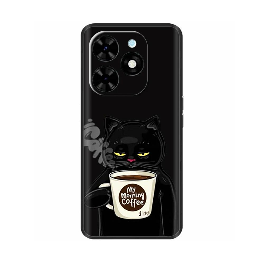 Shockproof Cover For Tecno Spark Go 2024 Case Soft Silicone Animals Painted Back Cover For Techno Spark Go 2024 Case Phone Cover