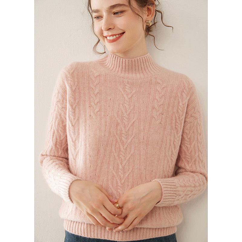 Retro Cable Knit Three-Ply Thickened Loose Pullover Sweater for Autumn and Winter