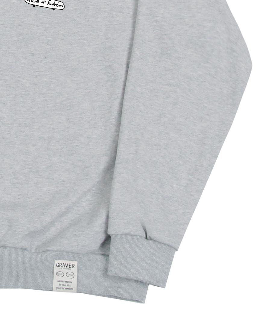 GRAVER [Unisex] Flowerboard Smile Sweatshirt_Gray