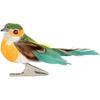 6 OISEAUX COULEUR SUR PINCE - 8X3,5X3,5 CM