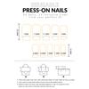 Polka Dot Lines Pink Square False Nails 24 Pieces Fashionable Design For DIY Manicure