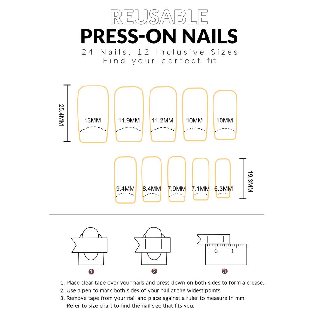 Polka Dot Lines Pink Square False Nails 24 Pieces Fashionable Design For DIY Manicure