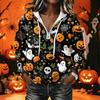 Women's Halloween Print Pullover Hoodie Long Sleeve with