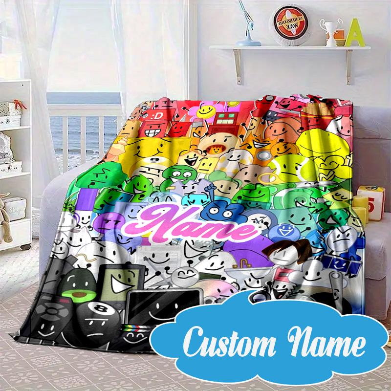 Custom Name Cartoon Dream Island Blanket bed sofa Blanket Flannel Blanket for Camping, Hiking, Picnic Essentials,gift for Fan family