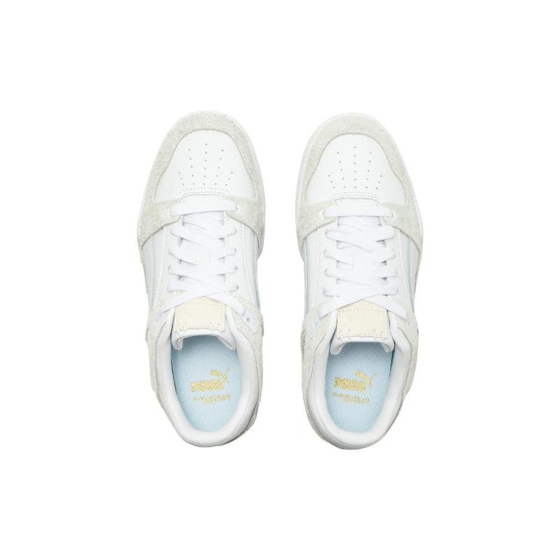 PUMA Unisex White Gray Slipstream Premium Low Top Sneakers 390116-01