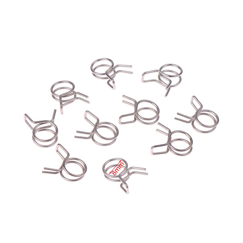 10 Stück 5 mm - 14 mm Schlauchschellen Edelstahl Rohrschlauch Federklemmen Kraftstoffleitung Schlauchschellen Dichtrohrklemmen für Boote Motorräder
