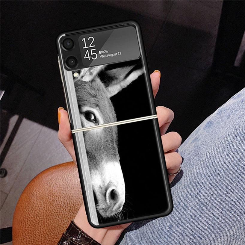 

Funny Donkey Phone Case For Samsung Z Flip 7 6 5 4 3 Galaxy ZFlip7 ZFlip6 ZFlip5 ZFlip4 ZFlip3 5G Print Cover Samsung Z Flip 3
