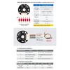 JGB37-520 Hall Encoder DC Geared motor, 6V/12V, Reversible, High Torque 21KG.CM, All-metal Geared DC Motor With Hall Encoder.