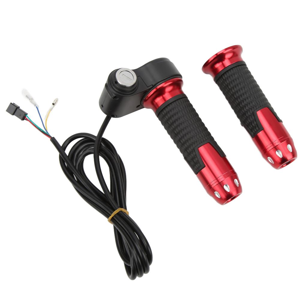 1 Pair 12V‑99V Throttle Grips     Throttle Accelerator Grip Handlebar with Keys for Electric Bike Scooter