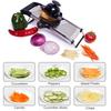 Adjustable Mandoline Vegetable Slicer by Chef's INSPIRATIONS. Best for Slicing Food, Fruit and Vegetables. Mandolin Slicer Julienne Cutter. Cut Proof