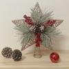 Christmas Wreath with Star Berries and Needles Tree Topper Decor