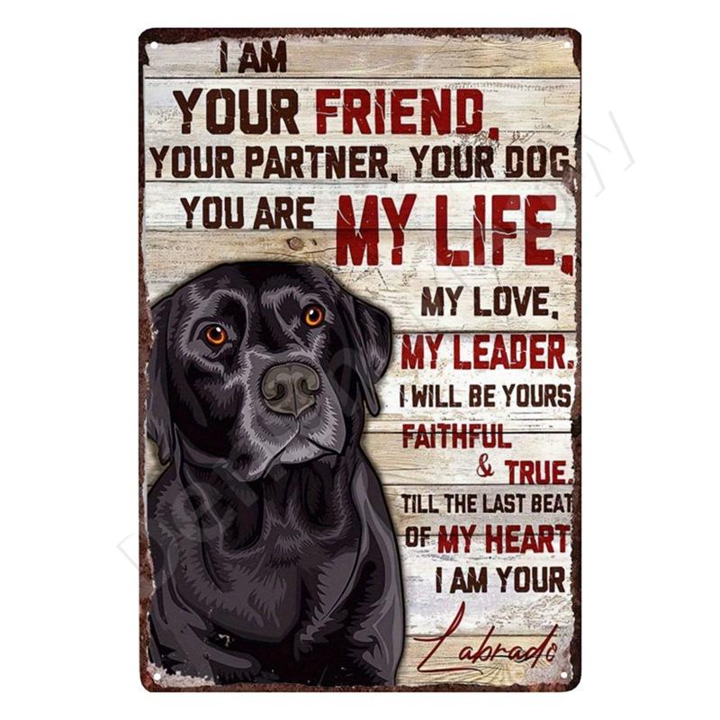 Dachshund Metal Tin Sign, Doberman Dog, Retro Art, Yorkie, Funny Pet Poster, Cafe, Kitchen, Home, Wall Decoration, Plaque Gif